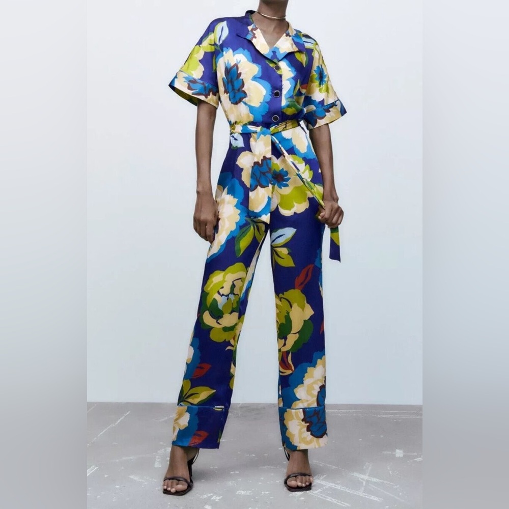 NWT Zara Floral Jumpsuit